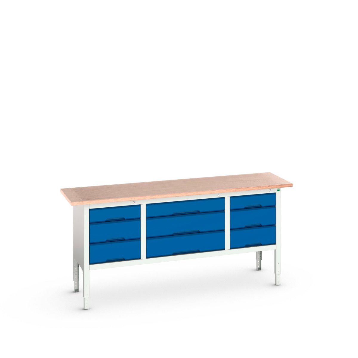 Bott Verso Verstelbare Werkbank | 2000x600x830-930mm | Multiplex | 9 Laden | RAL 5010 - 16923033.11