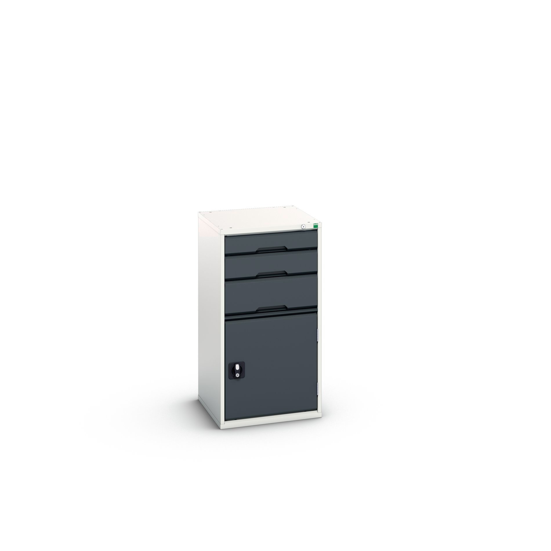 Bott Verso Schuifladenkast | 525x550x1000mm | 3 Laden | 1 Deur | RAL 7016 - 16925061.19