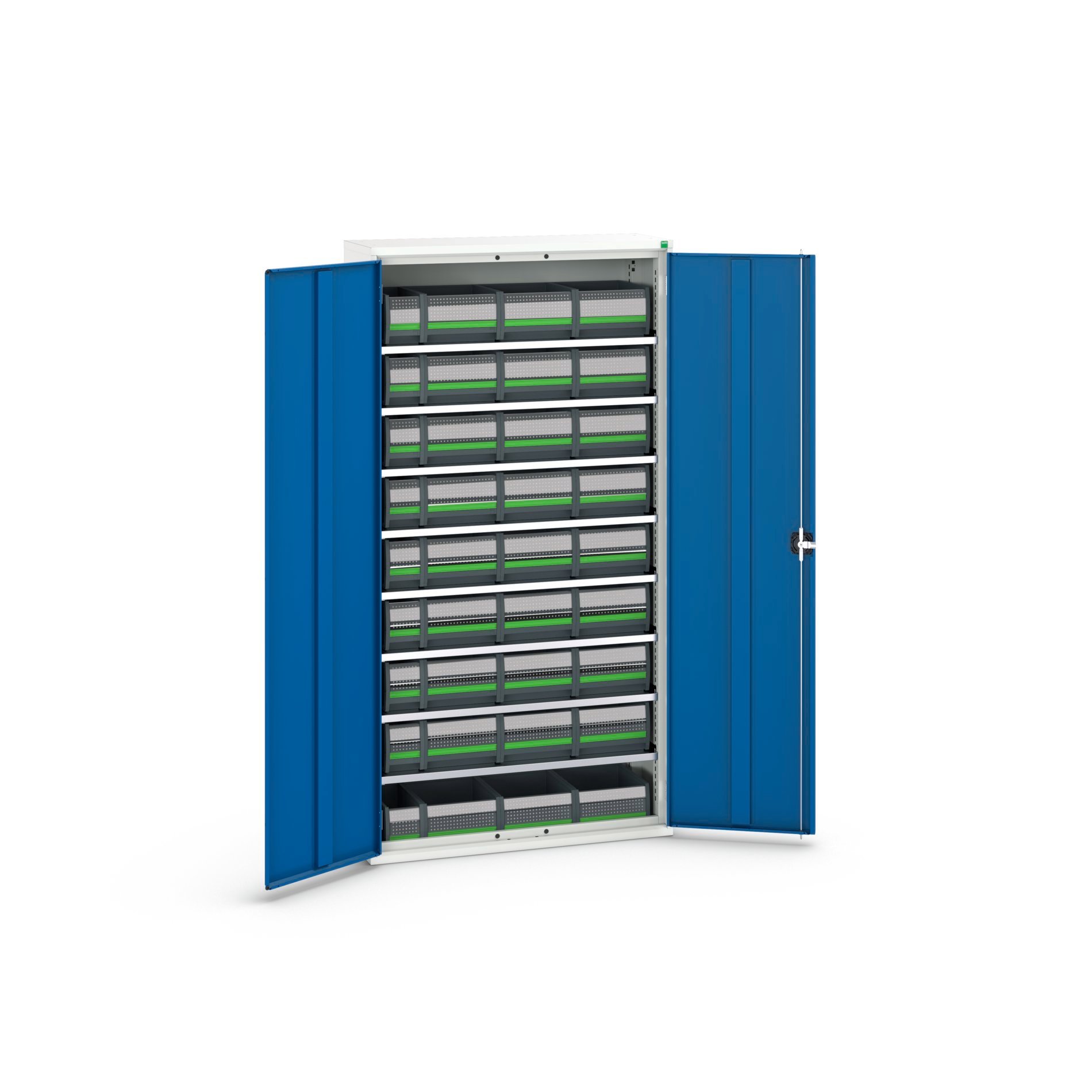 Bott Verso Magazijnkast | 8 Legborden | 36 BottBoxen | RAL 5010 - 16926505.11