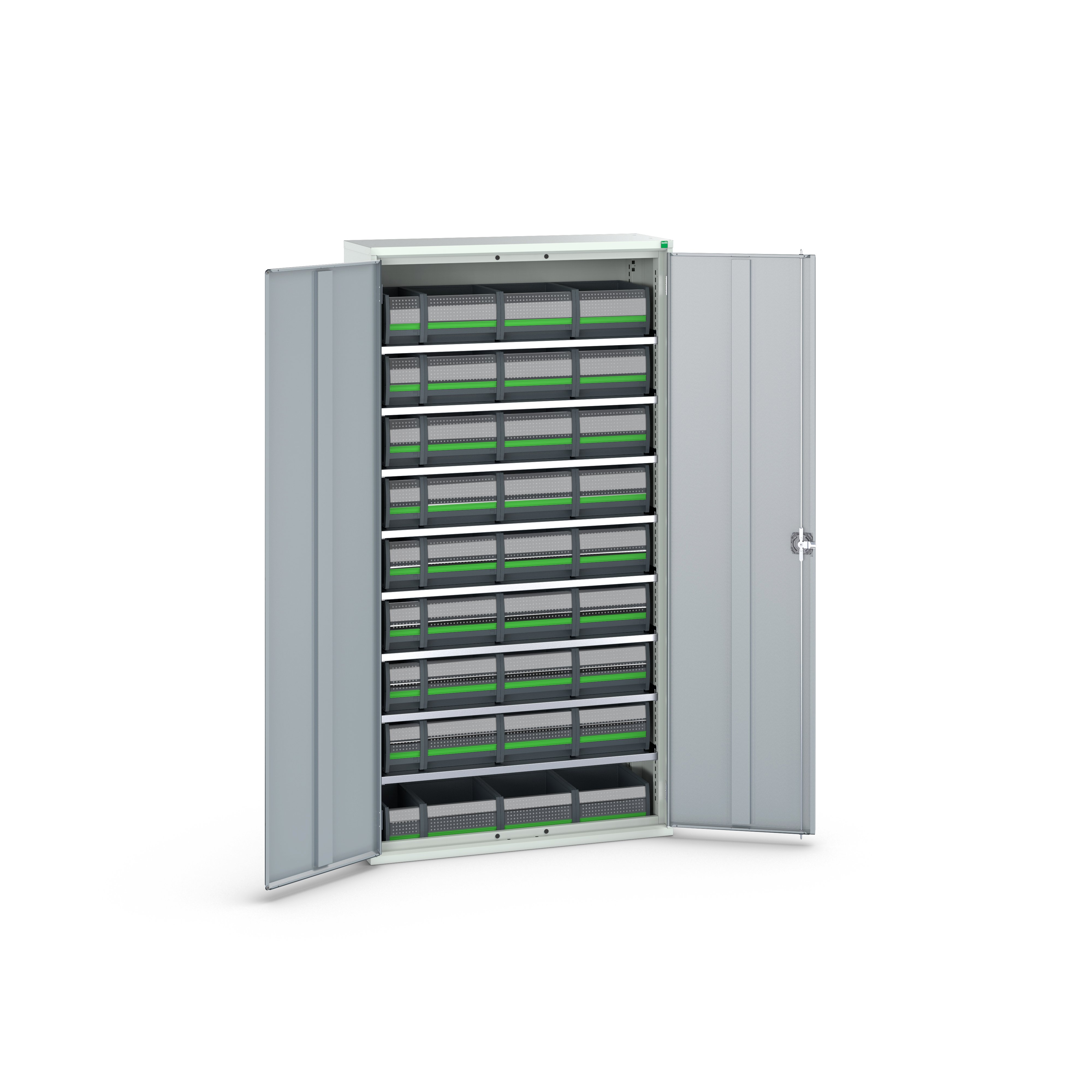 Bott Verso Magazijnkast | 8 Legborden | 36 BottBoxen | RAL 7035 - 16926505.16