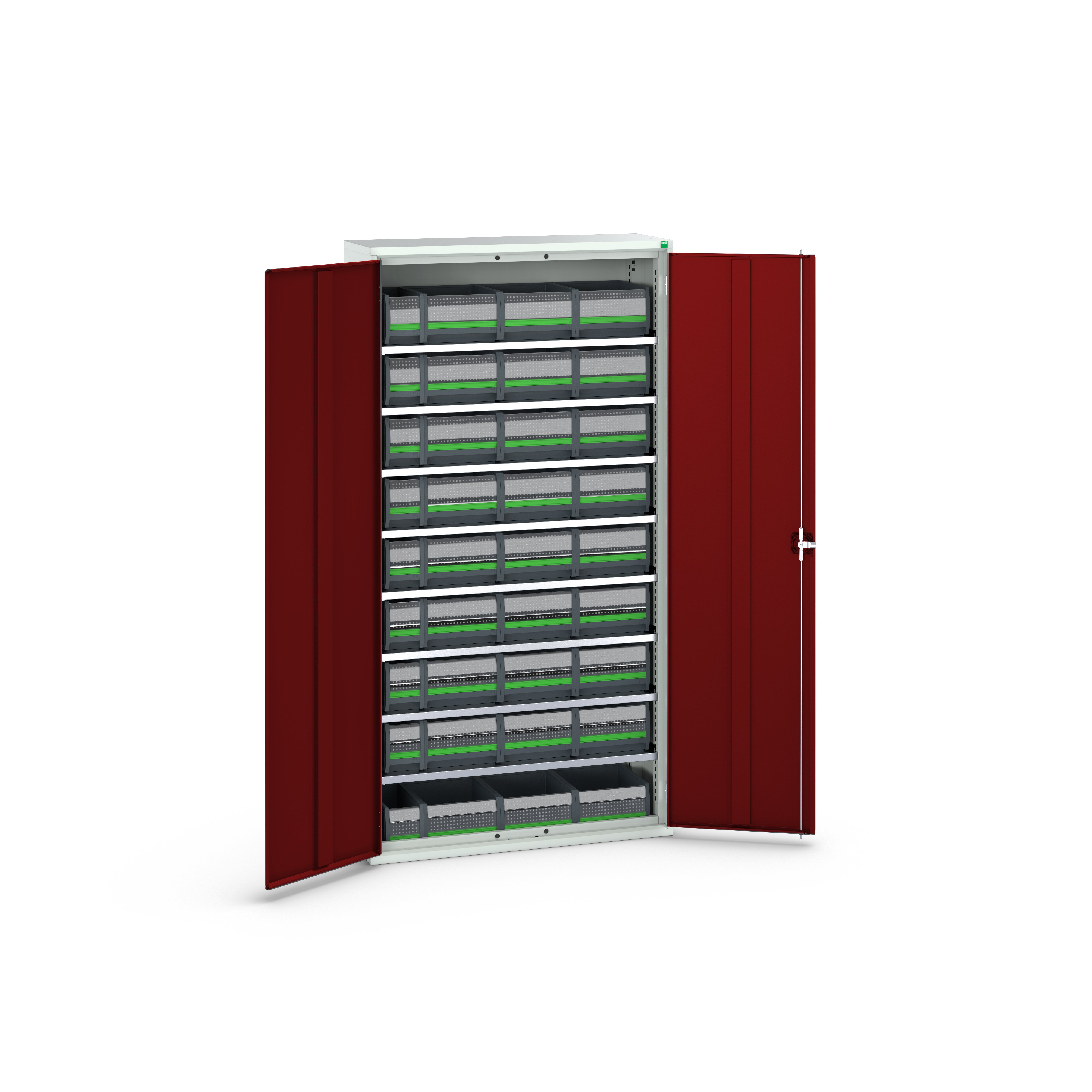 Bott Verso Magazijnkast | 8 Legborden | 36 BottBoxen | RAL 3004 - 16926505.24