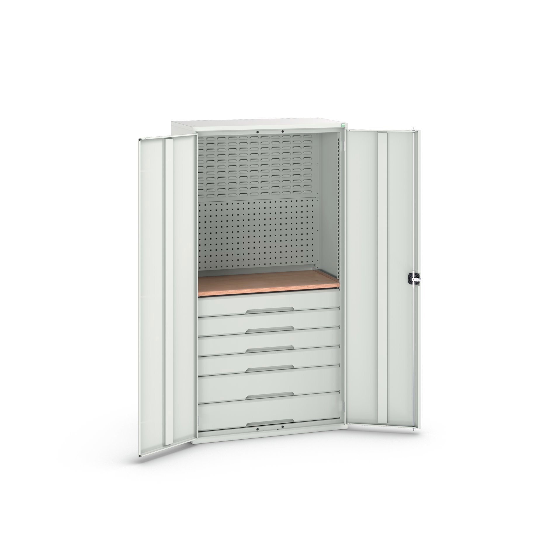 Bott Verso Systeemkast | 1050x550x2000mm | 6 Lades | 1 Perfo Achterwand | RAL 7035 - 16926573.16