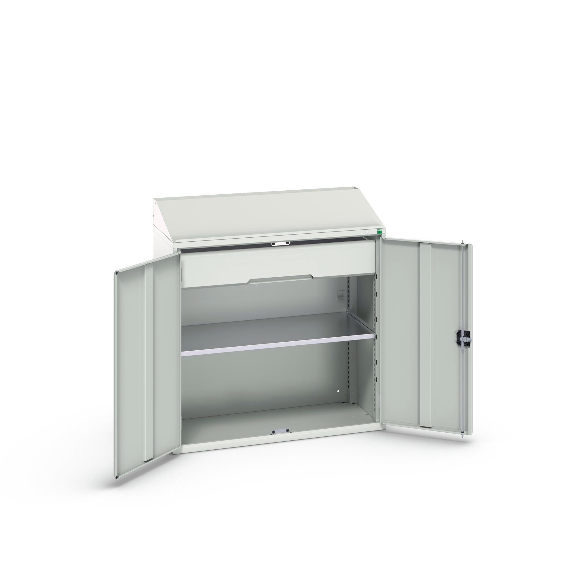 Bott Verso Systeemkast | 1050x550x1130mm | 1 Legbord | 1 Lade | RAL 7035 - 16926590.16