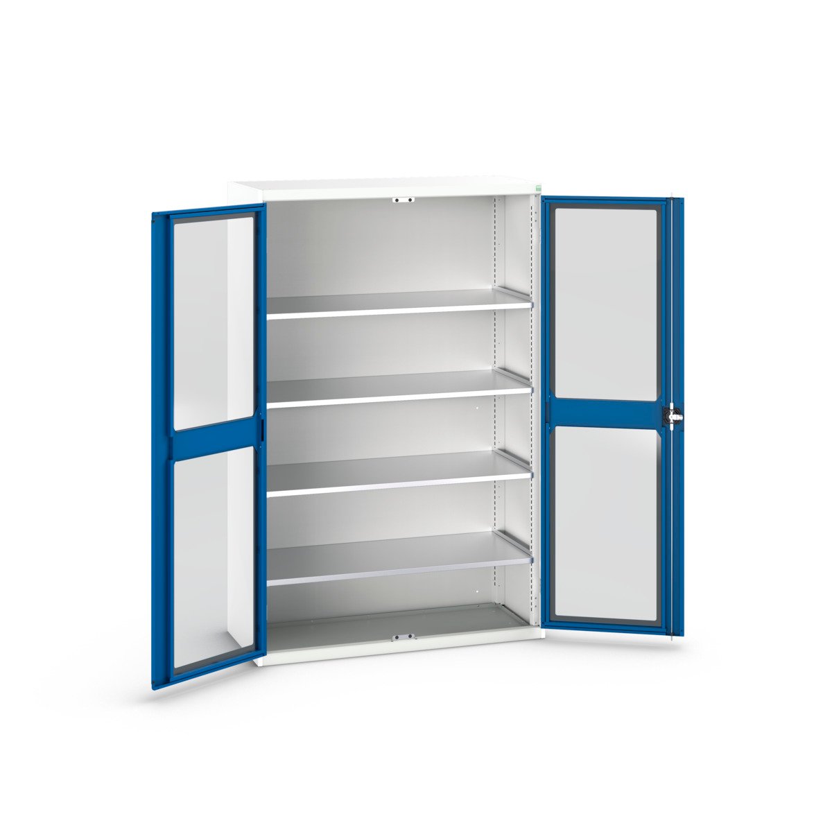 Bott Verso Systeemkast | 1300x550x2000mm | 4 Legborden | 2 Raamdeuren | RAL 5010 - 16926663.11