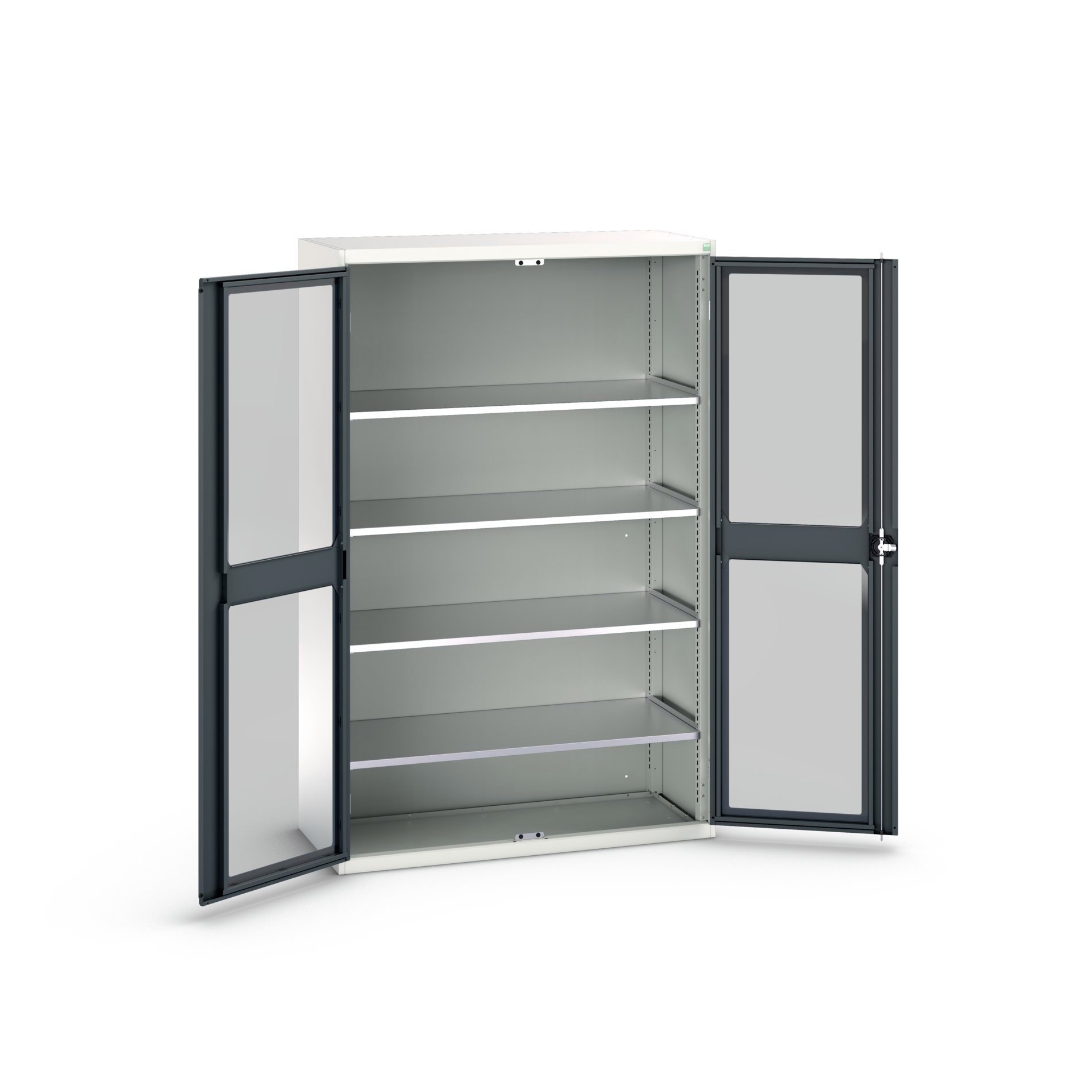 Bott Verso Systeemkast | 1300x550x2000mm | 4 Legborden | 2 Raamdeuren | RAL 7016 - 16926663.19