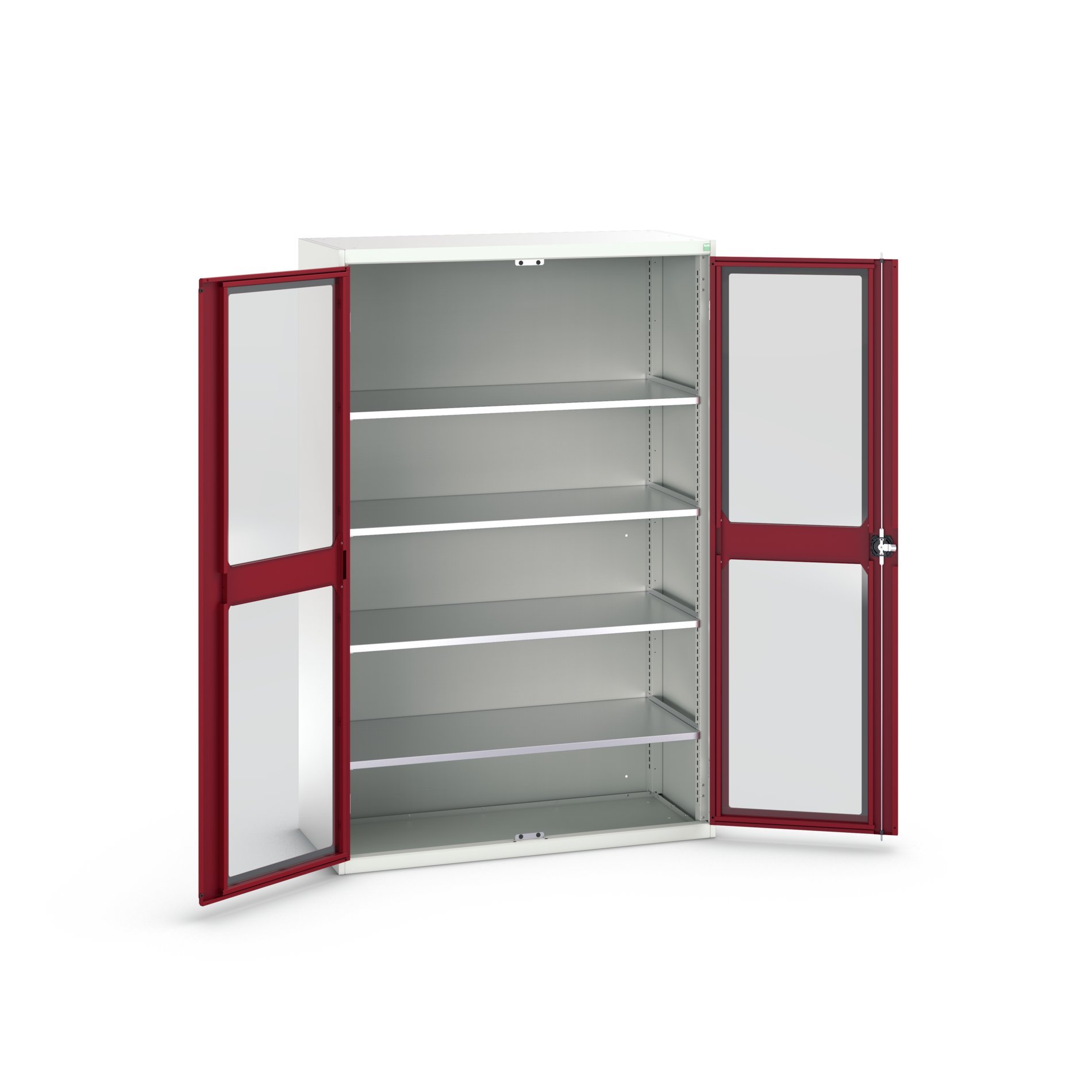 Bott Verso Systeemkast | 1300x550x2000mm | 4 Legborden | 2 Raamdeuren | RAL 3004 - 16926663.24