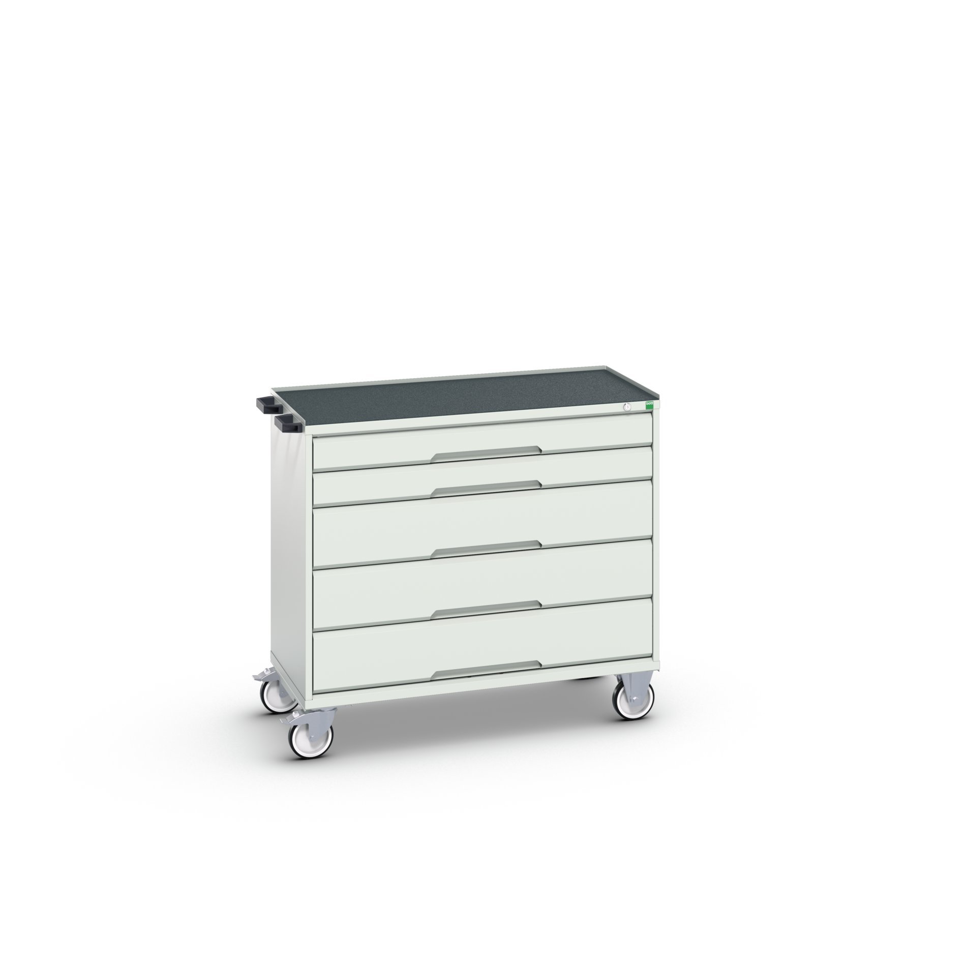 Bott Verso Mobiele Kast | 1050x550x965mm | 5 Laden | Top Tray | RAL 7035 - 16927052.16