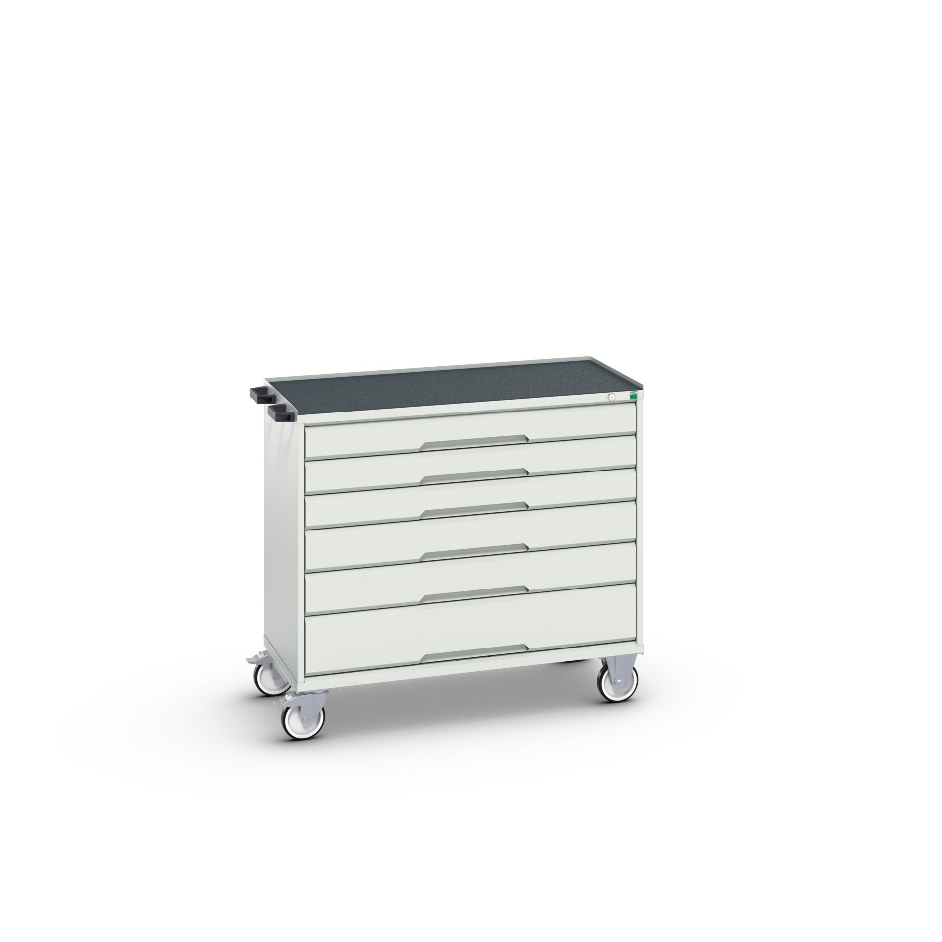 Bott Verso Mobiele Kast | 1050x550x965mm | 6 Laden | Top Tray | RAL 7035 - 16927055.16