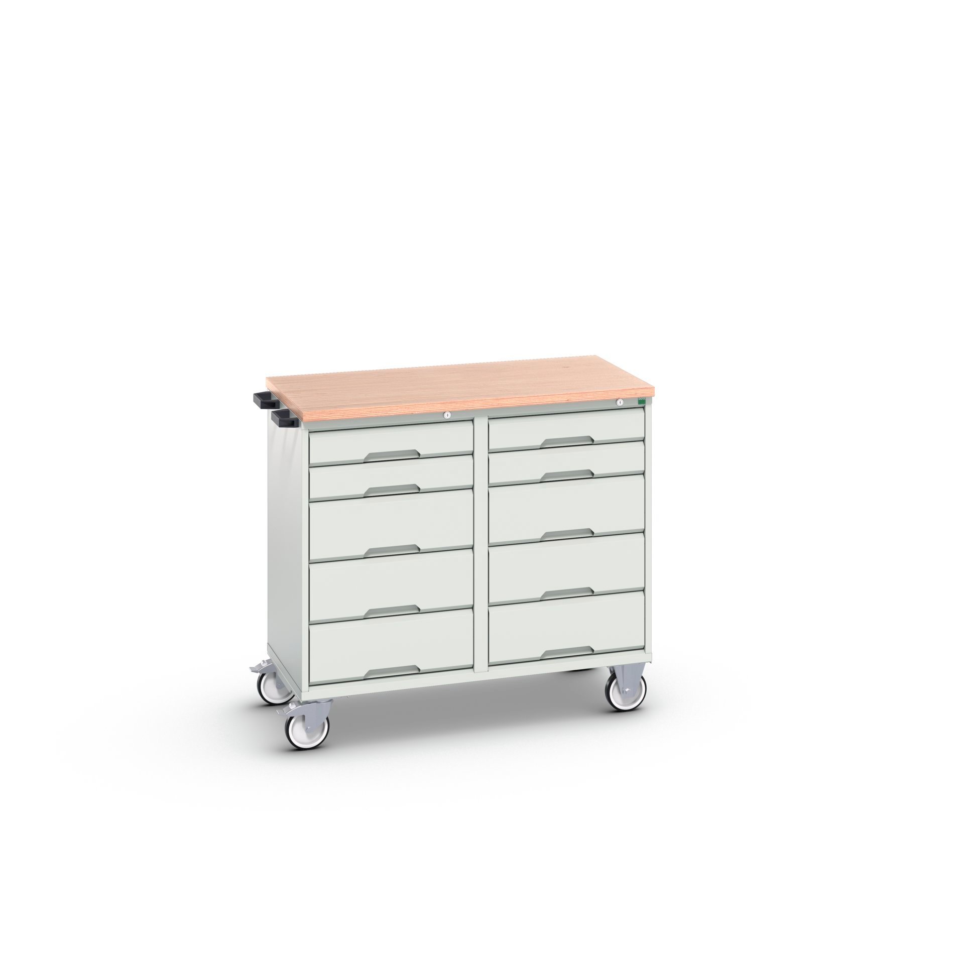 Bott Verso Mobiele Kast | 1050x600x980mm | 10 Laden | MPX Top | RAL 7035 - 16927101.16