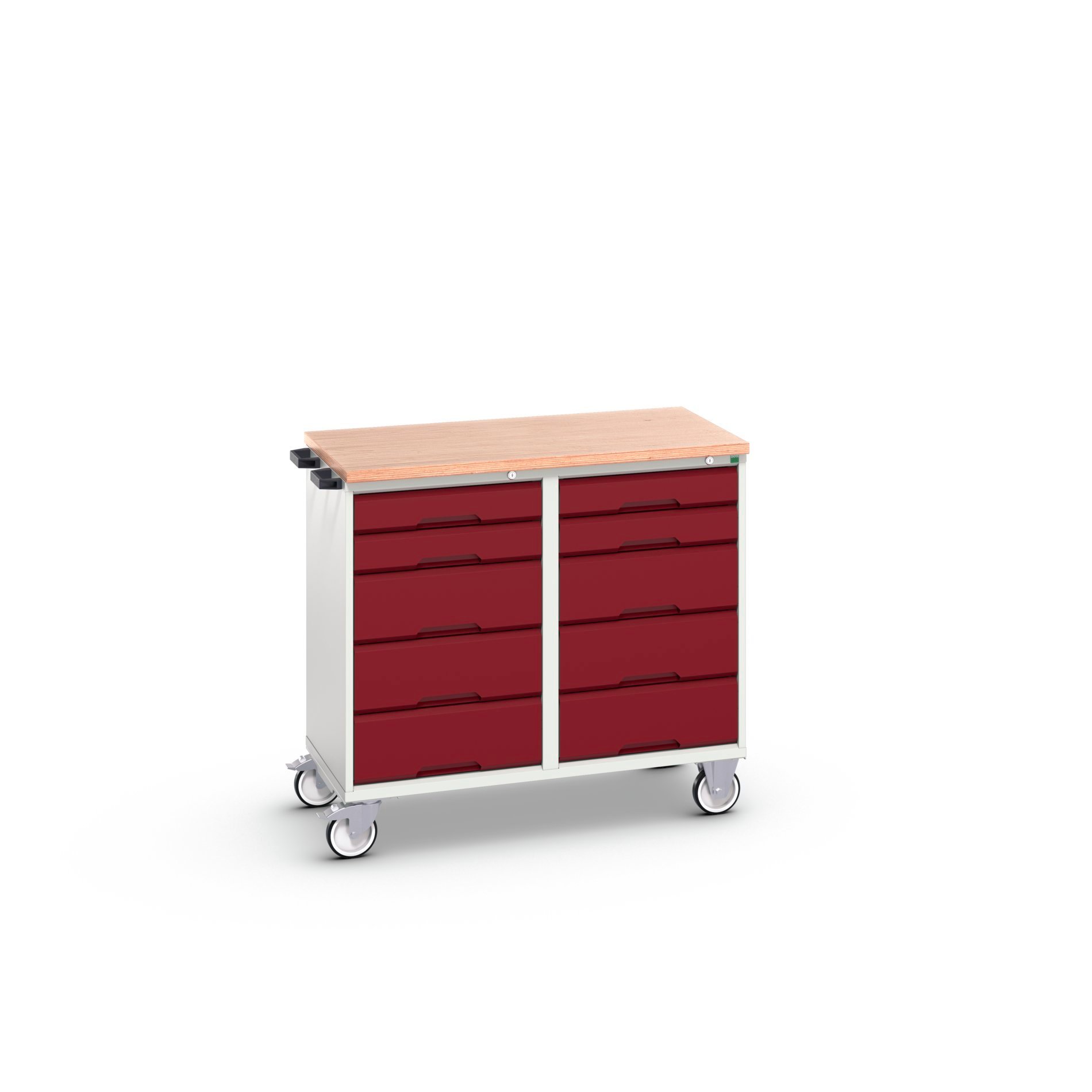 Bott Verso Mobiele Kast | 1050x600x980mm | 10 Laden | MPX Top | RAL 3004 - 16927101.24