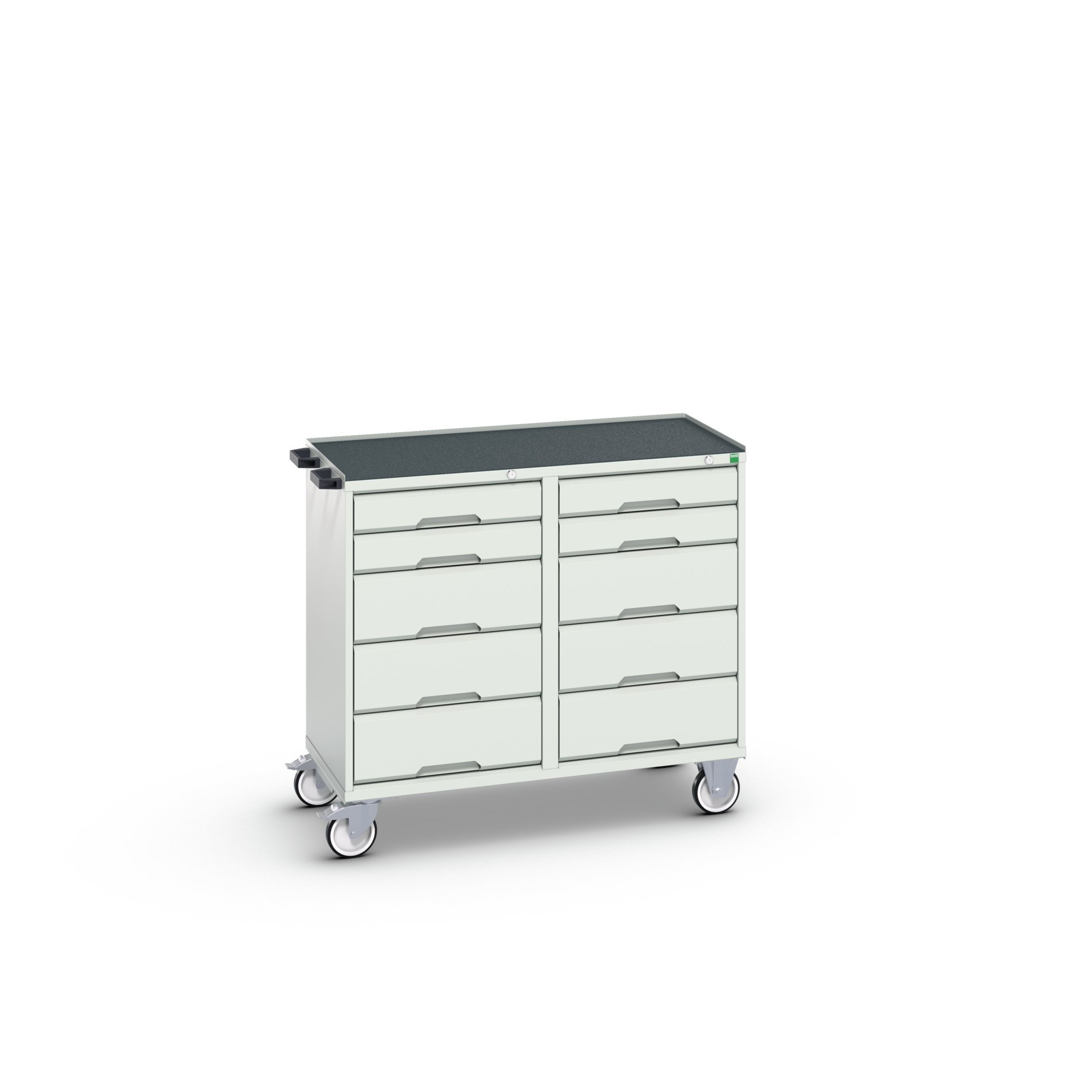 Bott Verso Mobiele Kast | 1050x600x980mm | 10 Laden | Top Tray | RAL 7035 - 16927102.16