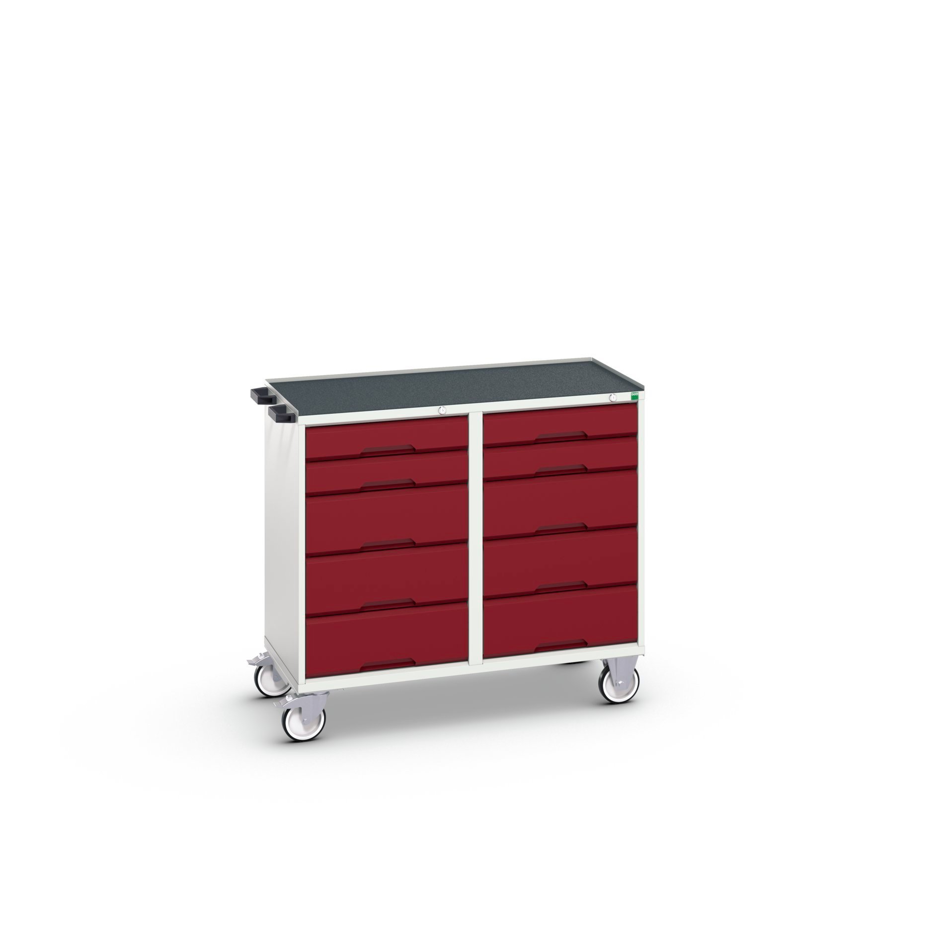 Bott Verso Mobiele Kast | 1050x600x980mm | 10 Laden | Top Tray | RAL 3004 - 16927102.24