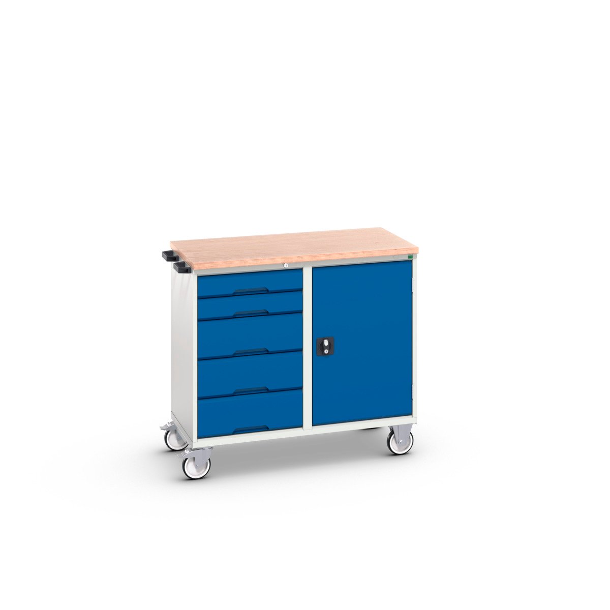 Bott Verso Mobiele Kast | 1050x550x965mm | 5 Laden | 1 Deur | Top Tray | RAL 5010 - 16927122.11