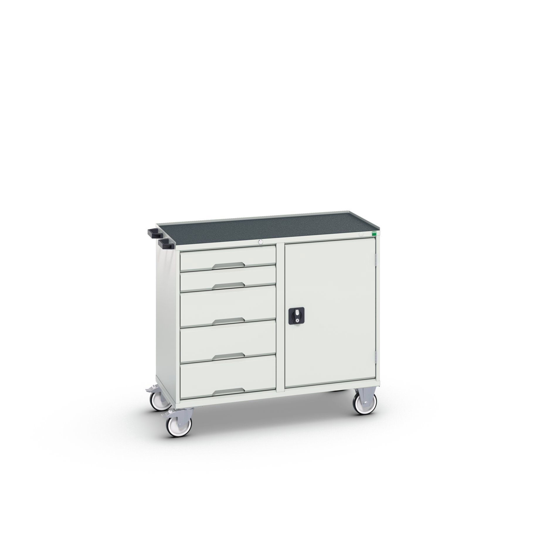 Bott Verso Mobiele Kast | 1050x550x965mm | 5 Laden | 1 Deur | Top Tray | RAL 7035 - 16927122.16