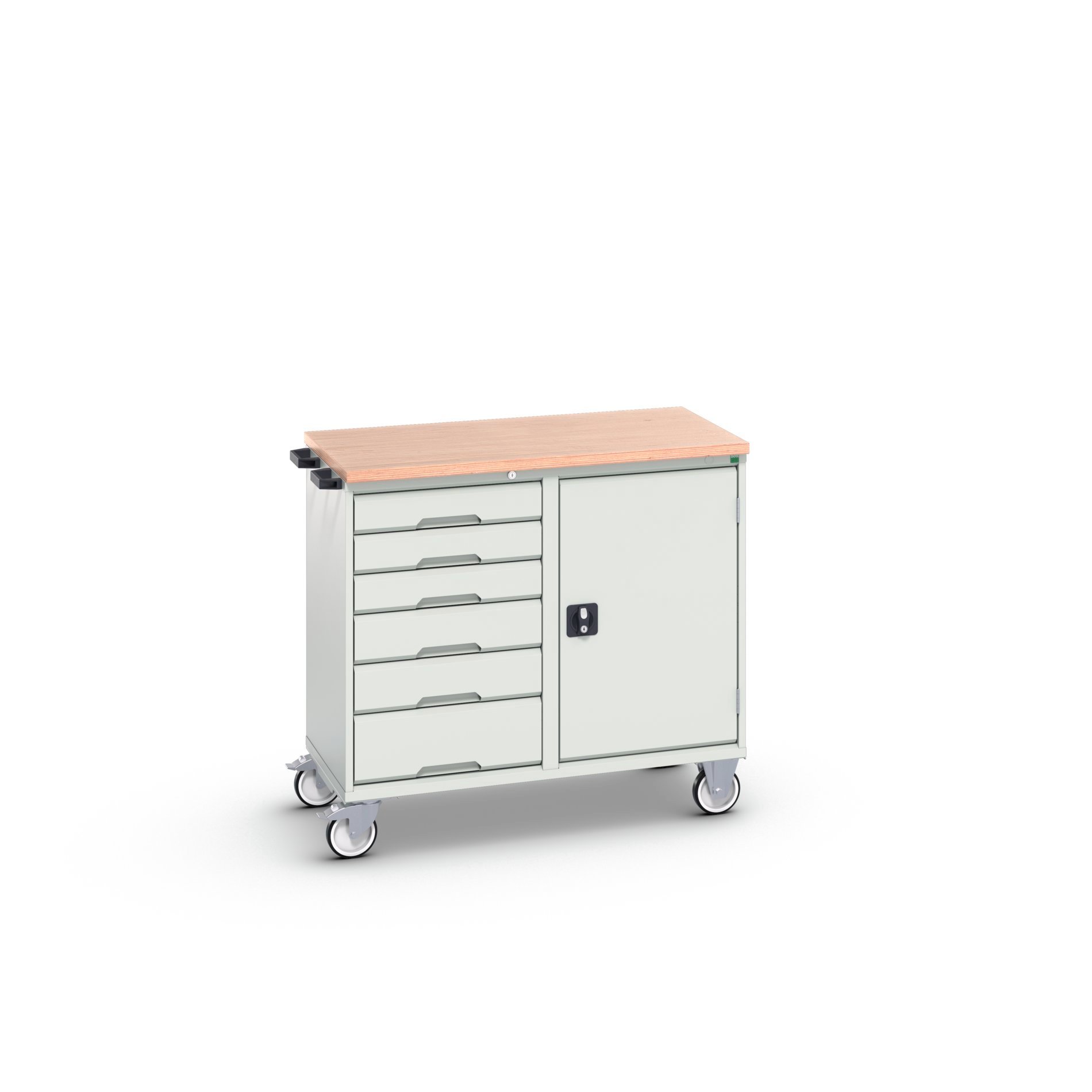 Bott Verso Mobiele Kast | 1050x550x965mm | 6 Laden | 1 Deur | Top Tray | RAL 7035 - 16927124.16