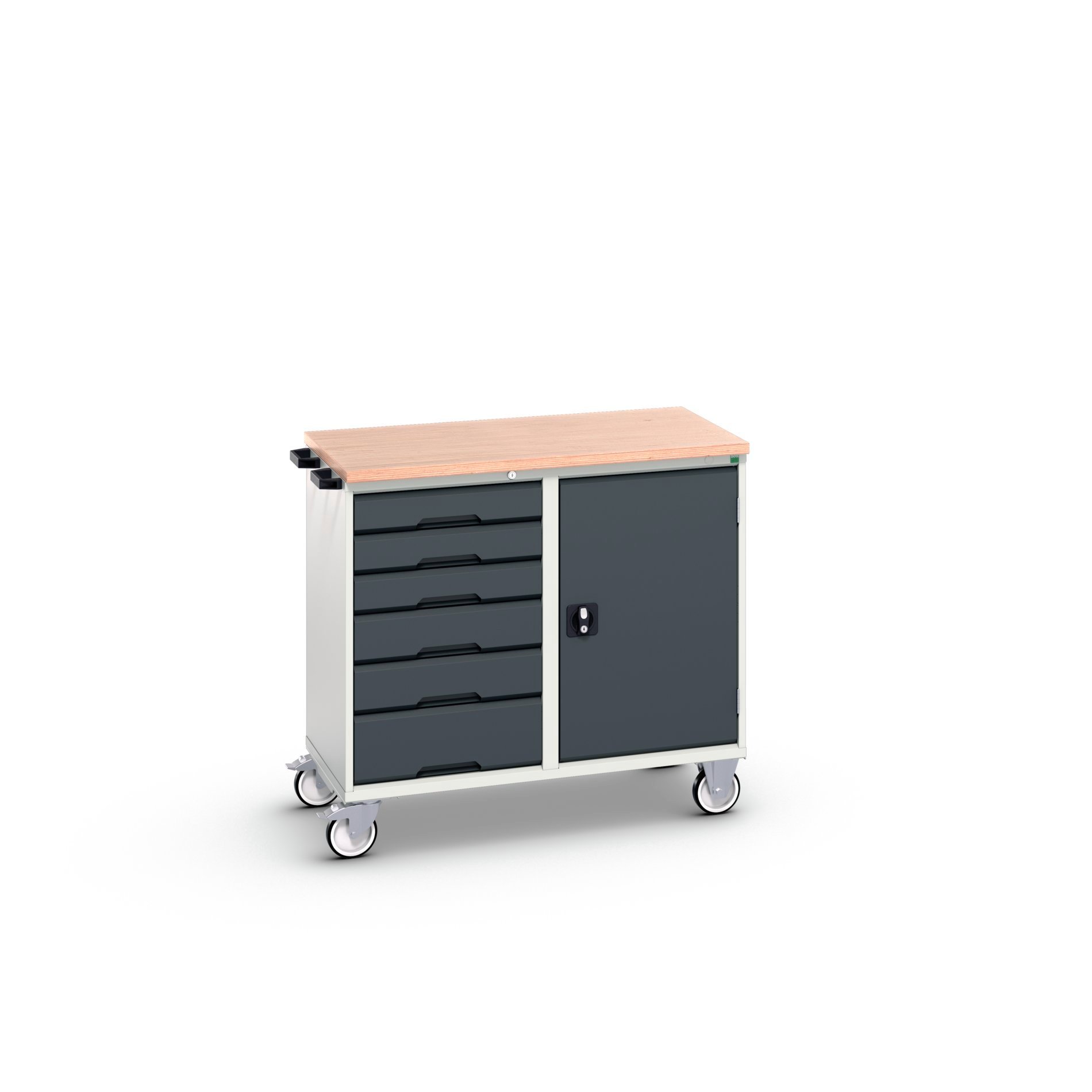 Bott Verso Mobiele Kast | 1050x550x965mm | 6 Laden | 1 Deur | Top Tray | RAL 7016 - 16927124.19