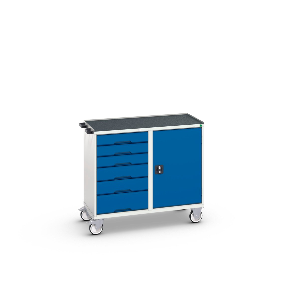 Bott Verso Mobiele Kast | 1050x550x965mm | 6 Laden | 1 Deur | Top Tray | RAL 5010 - 16927125.11