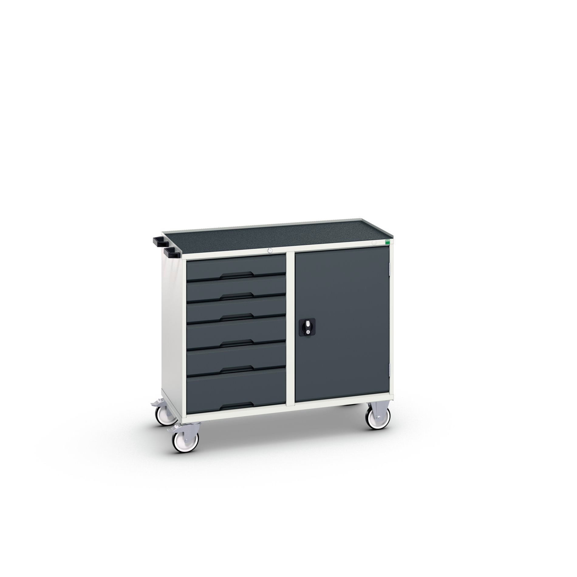 Bott Verso Mobiele Kast | 1050x550x965mm | 6 Laden | 1 Deur | Top Tray | RAL 7016 - 16927125.19