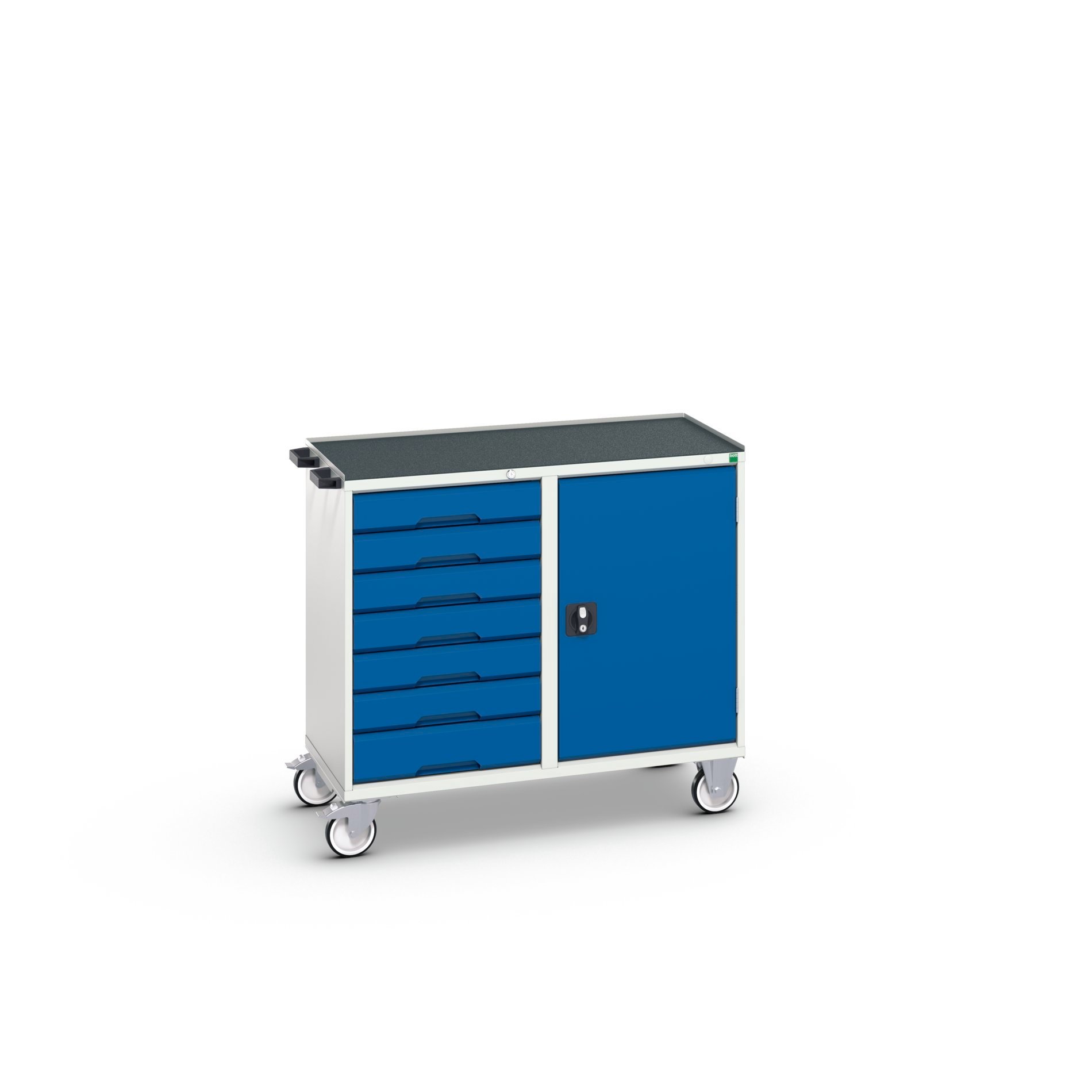 Bott Verso Mobiele Kast | 1050x600x980mm | 7 Laden | 1 Deur | Top Tray | RAL 5010 - 16927128.11