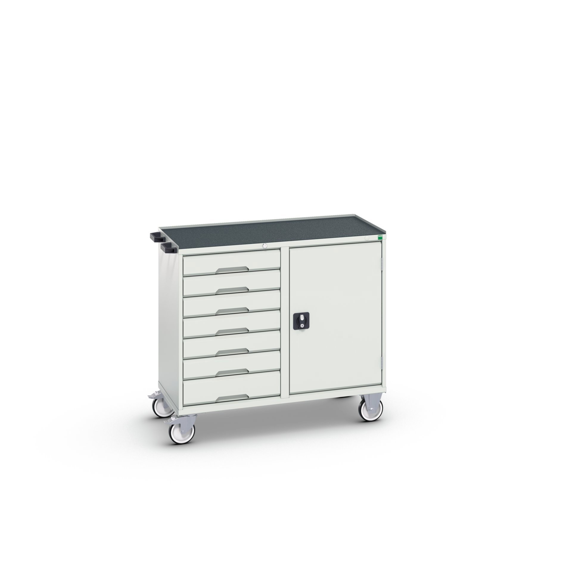 Bott Verso Mobiele Kast | 1050x600x980mm | 7 Laden | 1 Deur | Top Tray | RAL 7035 - 16927128.16