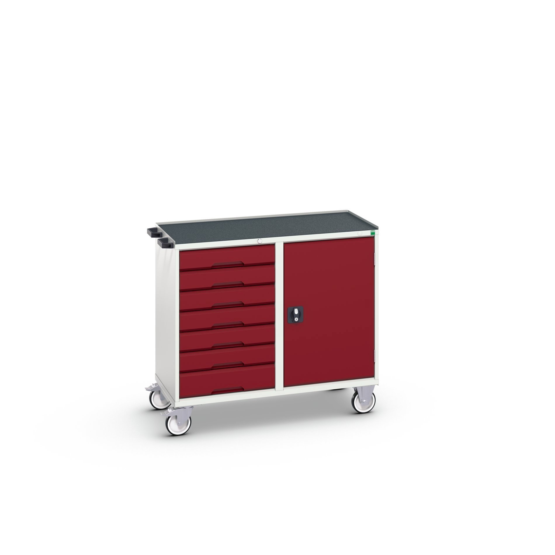 Bott Verso Mobiele Kast | 1050x600x980mm | 7 Laden | 1 Deur | Top Tray | RAL 3004 - 16927128.24