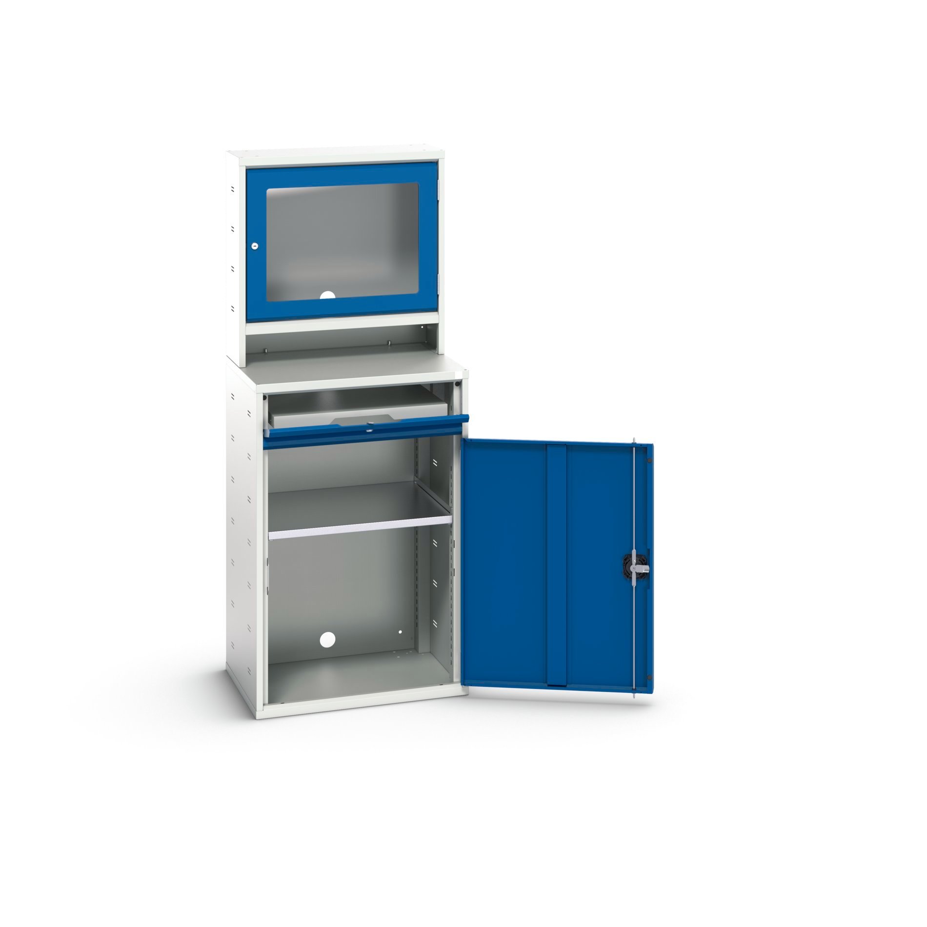Bott Erso Computer Kast Montagekast | 650x550x1650mm | 1 Legbord | 1 Lade | RAL 5010 - 16928001.11