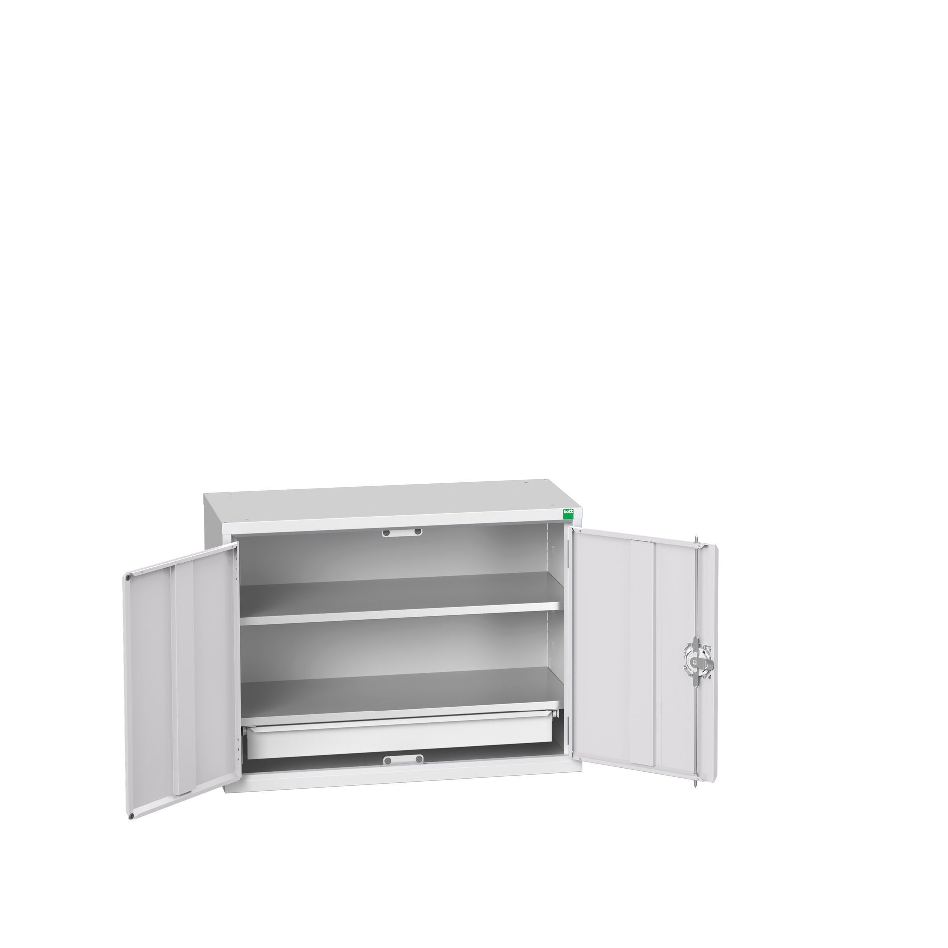 Bott Verso Eco Wandkast | 800x350x600mm | 2 Legborden | 1 Lade | RAL 7035 - 16929103.16