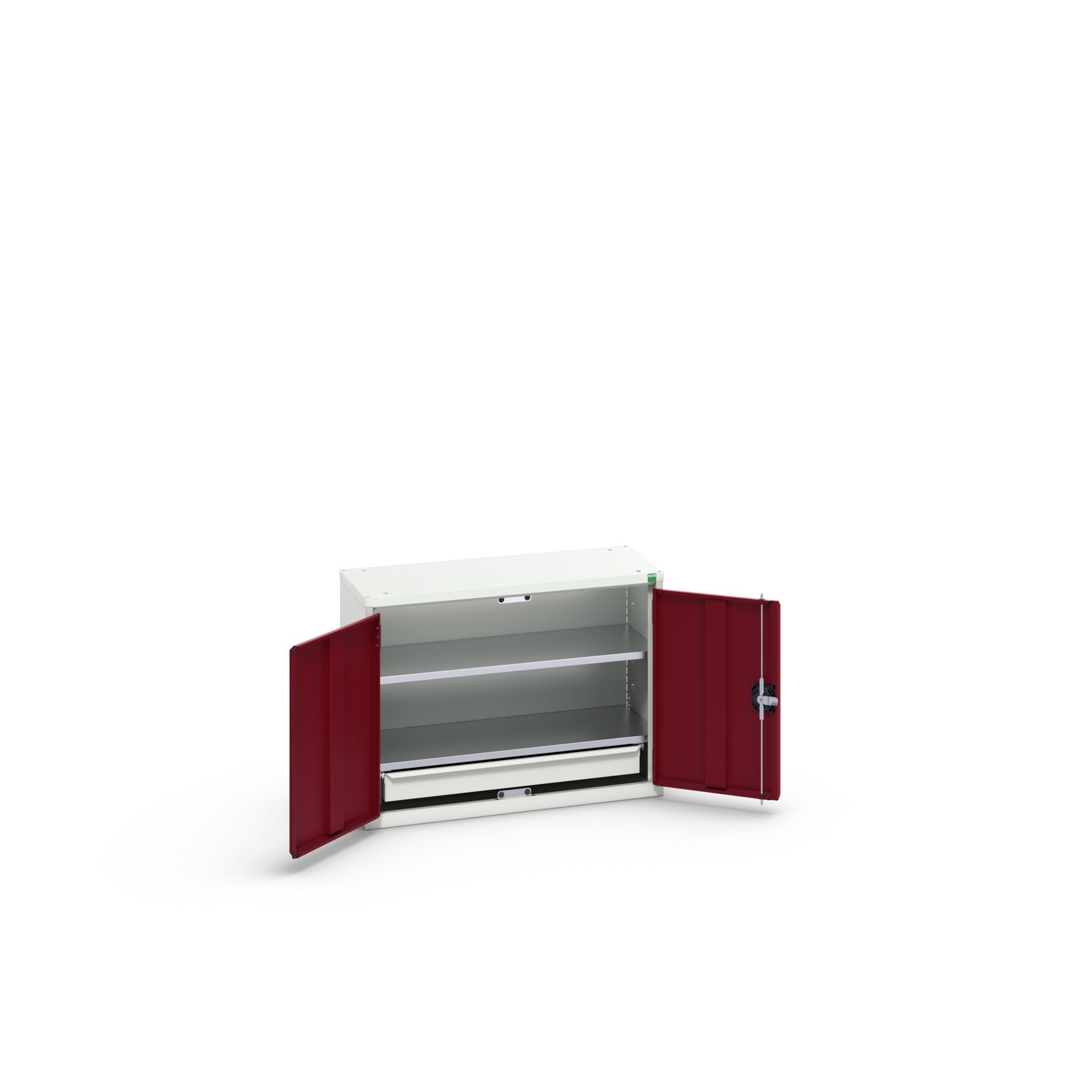 Bott Verso Eco Wandkast | 800x350x600mm | 2 Legborden | 1 Lade | RAL 3004 - 16929103.24