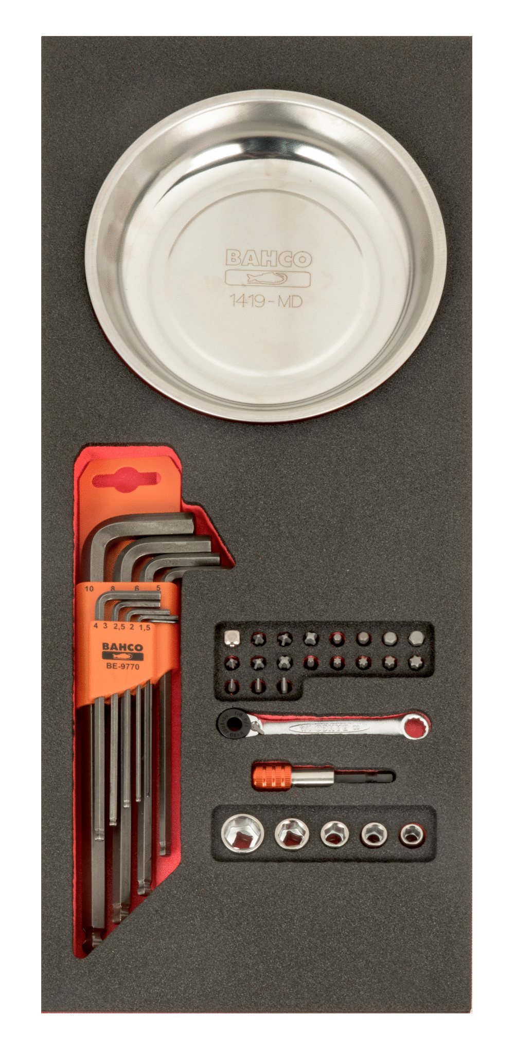 Bahco Foaminlay Fit&Go 1/3 met inbussleutels | bits en magnetische schaal - 36-delig - retailverpakking - FF1E5013EH