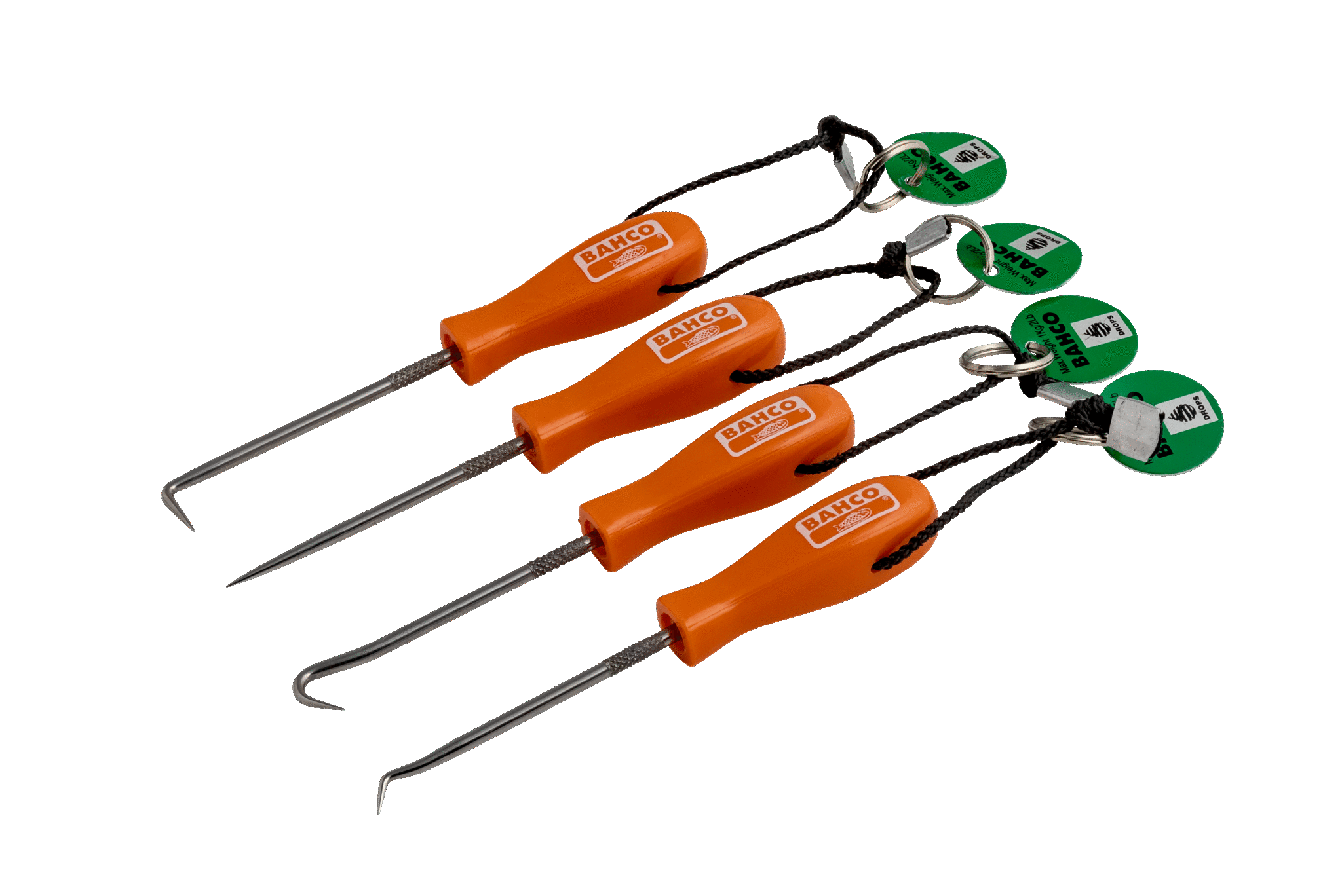 Bahco Miniatuurgereedschapsset | met metalen draadlus | met priemen | haken | prikkers | 150 mm x 80 mm x 17 mm | 4-delig TAH2633 S4