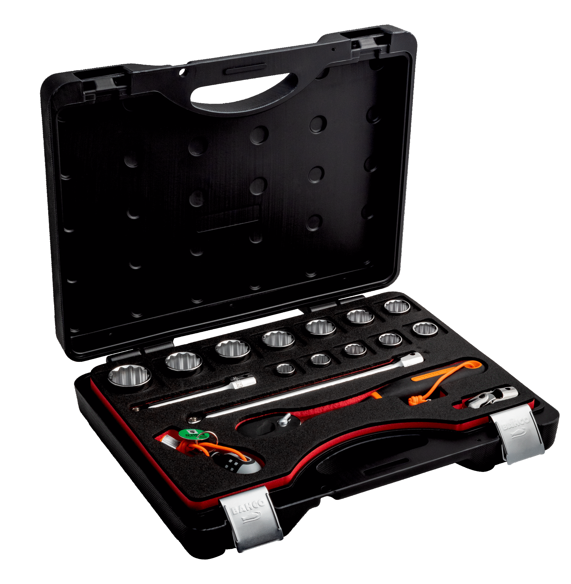 Bahco Doppenset 1 2" | met 4-punts veiligheidsoplossing | metrisch | 17-delig TAH16BZ 17
