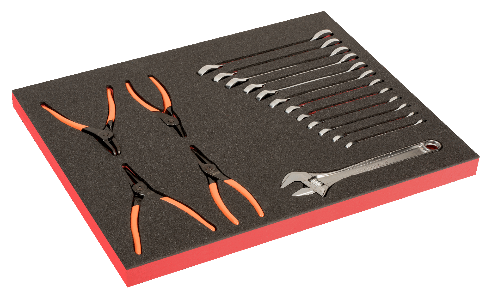 Bahco Foaminlay Fit&Go 3 3 met borgringsleutels en tangen 17-delig FF1A230
