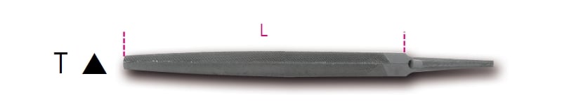 Beta Driehoekig basterd vijlen, zonder handgreep 1718D8/T - 017180133