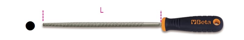 Beta ronde rasp, kunststof handgreep 1719BM/RR - 017190351