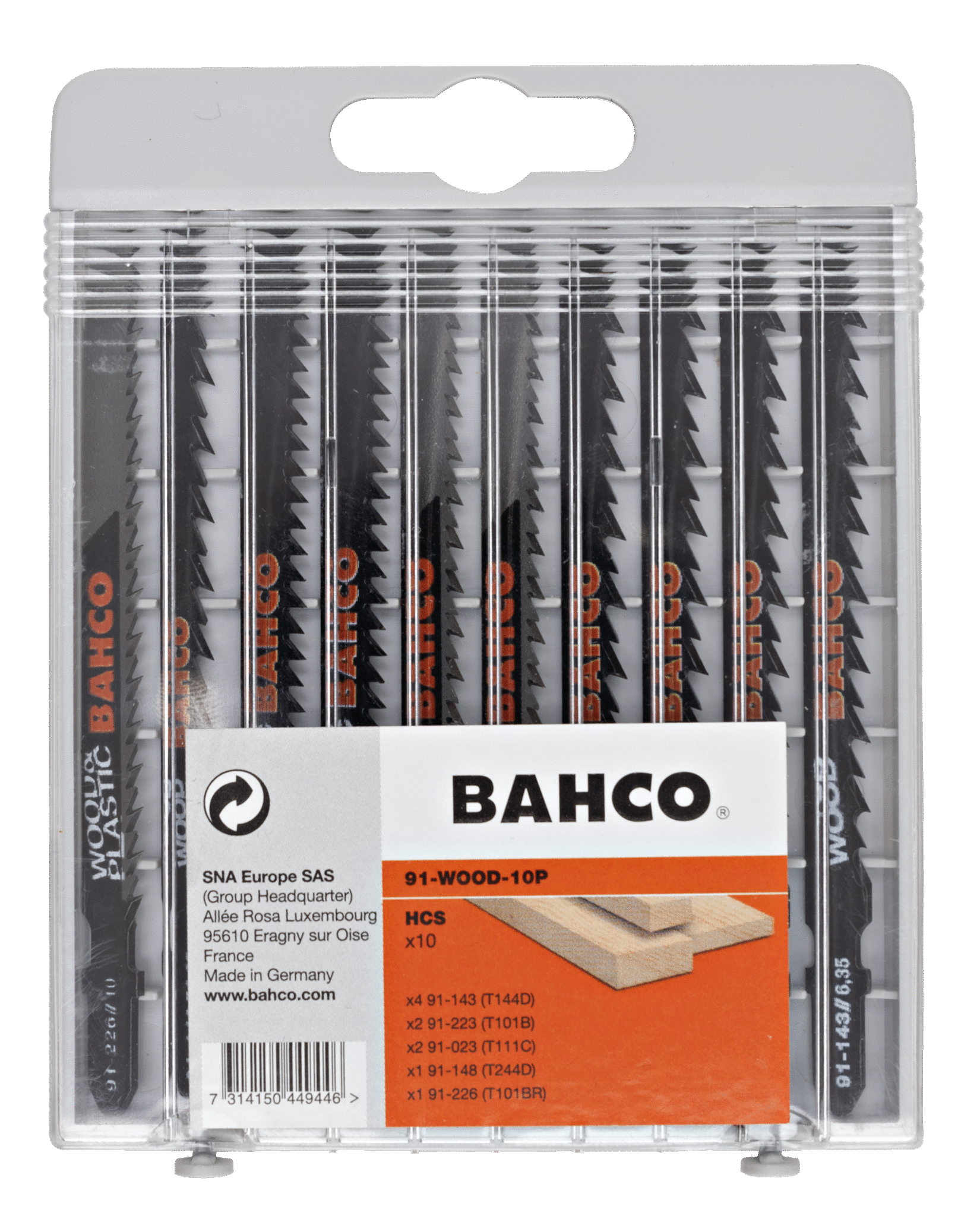 Bahco Decoupeerzagenset voor hout | 91-WOOD-10P - 10-delig