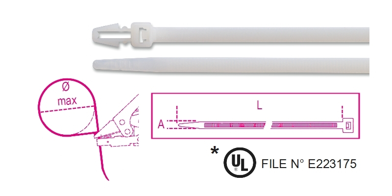 Beta Bmbp2048-Paneelmontage Nylon Bindstrips - BMBP2048