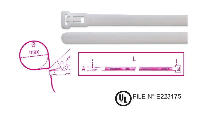 Beta Bmbr2076-Hersluitbare Nylon Bindstrips - BMBR2076