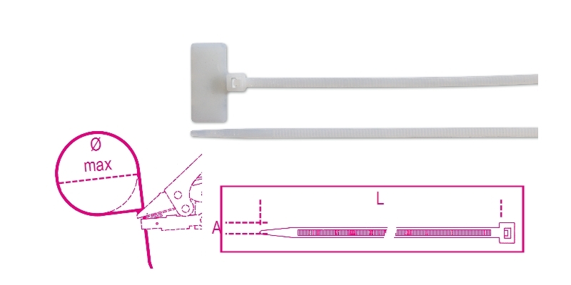 Beta Bmbt11125-Nylon Bindstrips Markeerlabel - BMBT11125