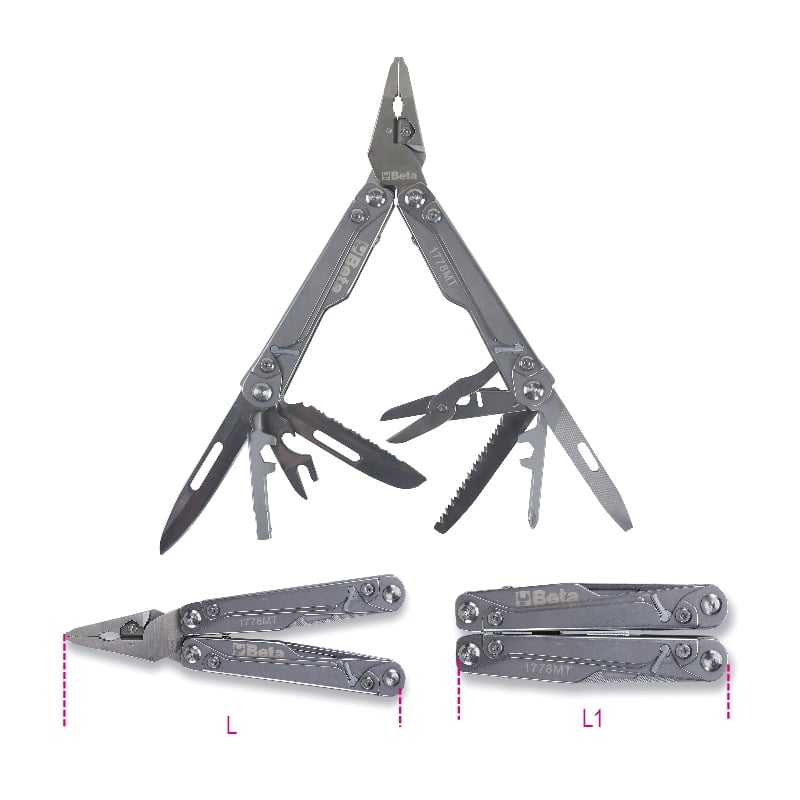 Beta 1778Mt-Multitools Zakmes Bits Opberghoe. - 017780055