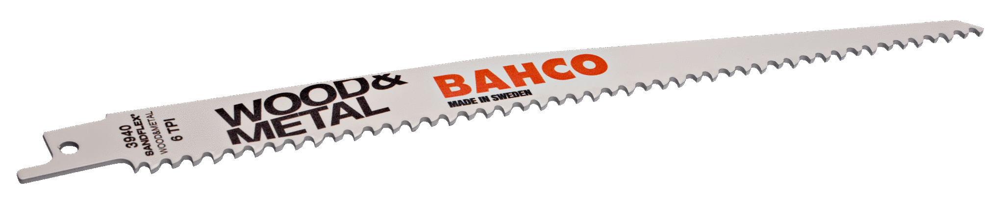 Bahco Reciprozaagblad | Sandflex® bimetaal | voor hout en metaal | 6 TPI | 228 mm - 5-delig - 3940-228-6-SL-5P