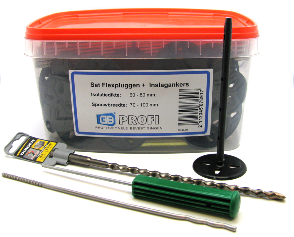 GB Profi perfoplug 8x140 spouwank 220x4 A4 (40st) hulpstuk betonboor | 1 stuk 17942461