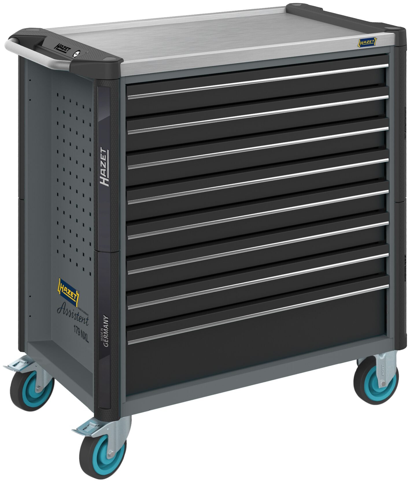 HAZET Gereedschapwagen - Assistent 179NXL - enkel 179NXL-8-VW - L x B x H: 959 mm x 518 mm x 1020 mm - Laden, ondiep: 7× 81 x 696 x 398 mm - Laden,