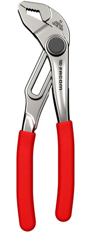 Facom multigrip tang met doorgestoken scharnier en snelle vergrendeling pvc handgreep 180mm - 181B.18G