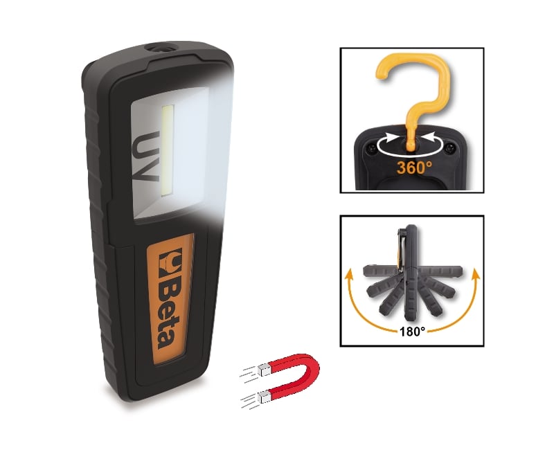 Beta Oplaadbare inspectie lamp met UV en wit licht ideaal voor het dedecteren van lekken 1838UV - 018380150