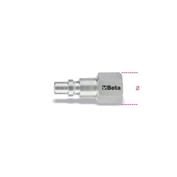 Beta 1916GF 3/8 Insteeknippel | Italiaans profiel | inwendige draad | cilindrisch (BSP) - 019160060 019160060