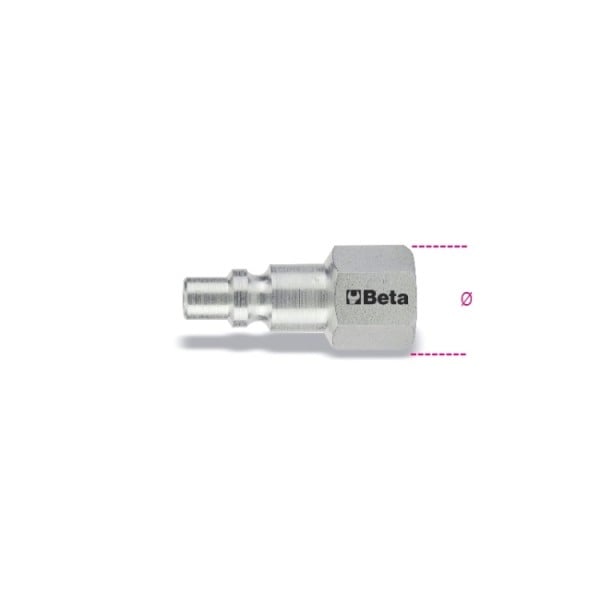 Beta 1916GF 1/4 Insteeknippel | Italiaans profiel | inwendige draad | cilindrisch (BSP) - 019160055 019160055