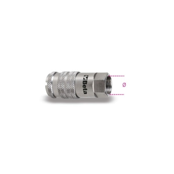 Beta 1917JF 3/8 Snelkoppeling | Aziatisch profiel | inwendig draad | cylindrisch (BSP) - 019170460 019170460