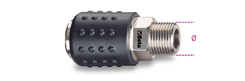 Beta Universele snelkoppelingen, schokbestendig rubber. 1917M 1/4 - 019170001