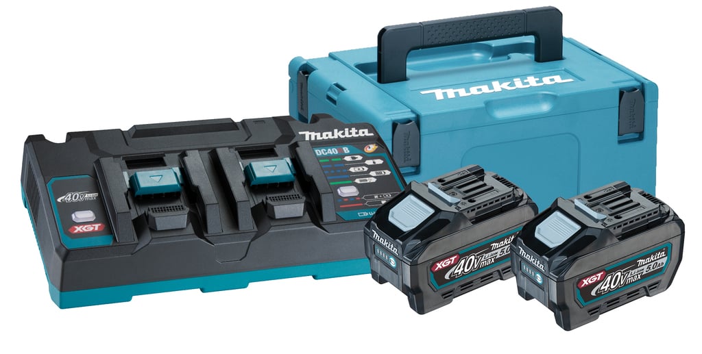 Makita 191U13-9 | Startset | XGT DC40RB Duolader + 2 x Accu BL4050F | 40V max | 5.0Ah in MBox - 191U13-9