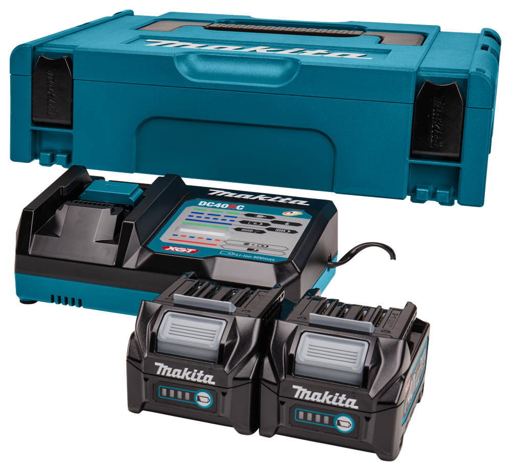 Makita Startset XGT DC40RC/2xBL4025 - 191V27-4